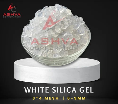 White Silica Gel Crystals 3-4 Mesh, 6-9 Mm